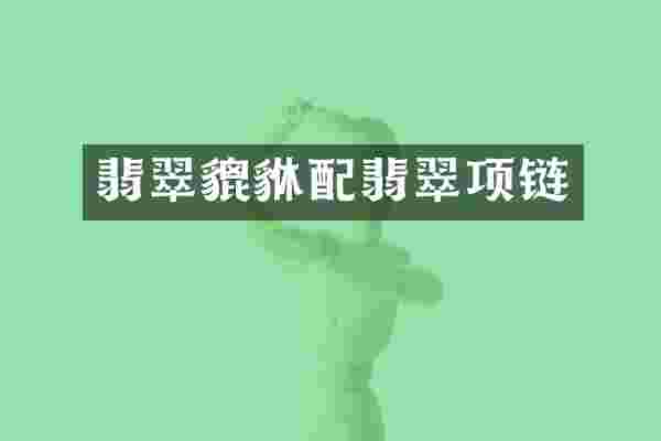 翡翠貔貅配翡翠项链