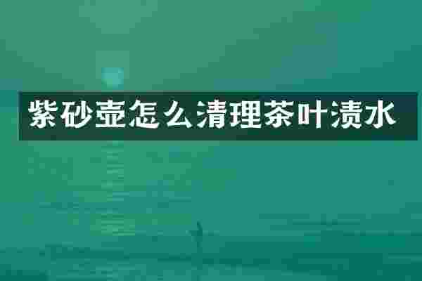 紫砂壶怎么清理茶叶渍水