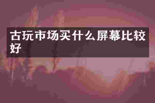 古玩市场买什么屏幕比较好