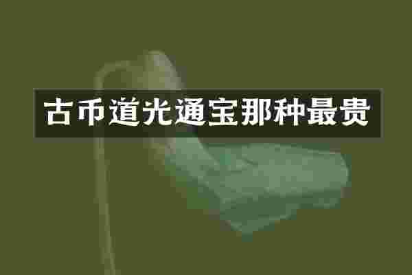 古币道光通宝那种最贵
