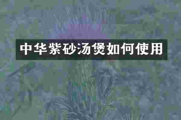 中华紫砂汤煲如何使用