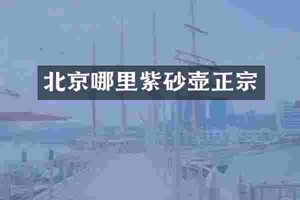 北京哪里紫砂壶正宗