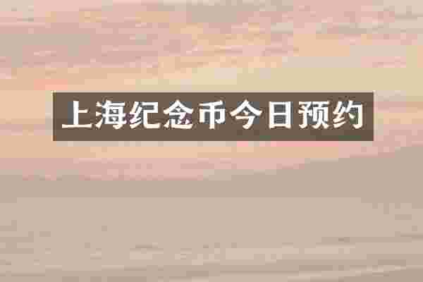 上海纪念币今日预约