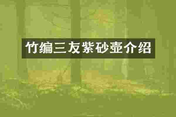 竹编三友紫砂壶介绍