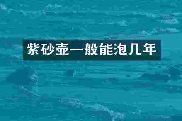 紫砂壶一般能泡几年
