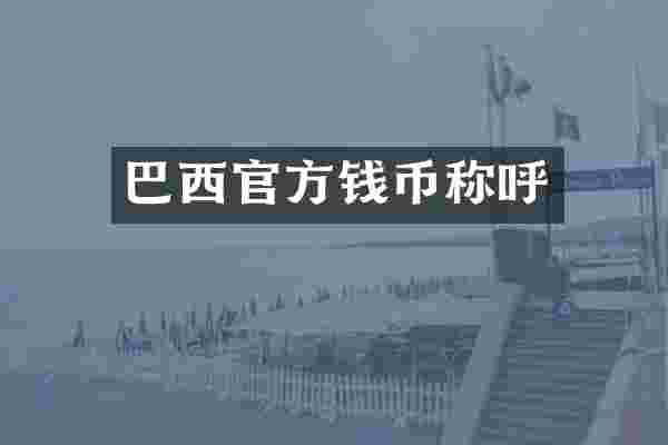 巴西官方钱币称呼