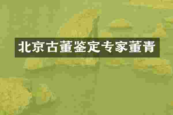 北京古董鉴定专家董青