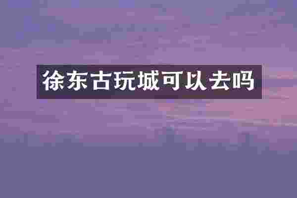徐东古玩城可以去吗