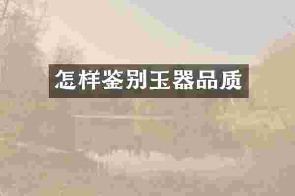 怎样鉴别玉器品质