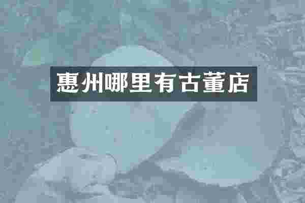 惠州哪里有古董店