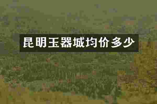 昆明玉器城均价多少
