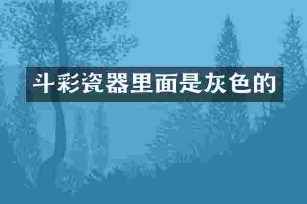 斗彩瓷器里面是灰色的