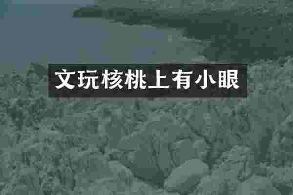 文玩核桃上有小眼