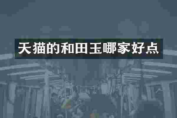 天猫的和田玉哪家好点