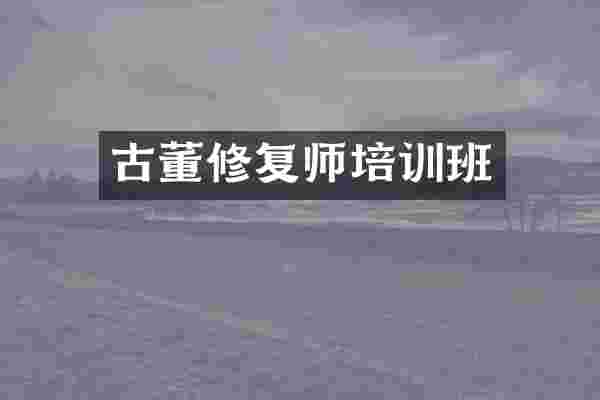古董修复师培训班