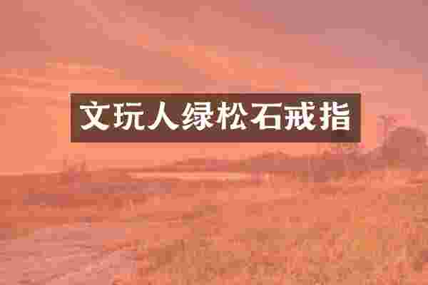 文玩人绿松石戒指