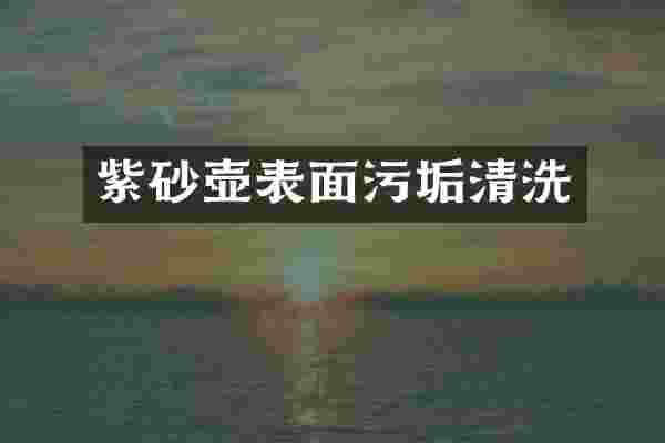 紫砂壶表面污垢清洗