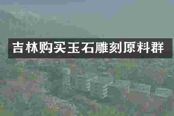 吉林购买玉石雕刻原料群