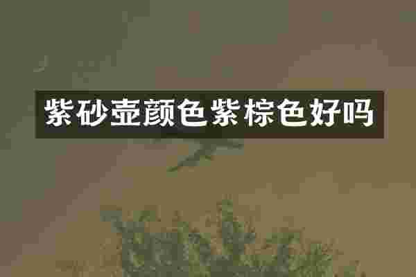 紫砂壶颜色紫棕色好吗