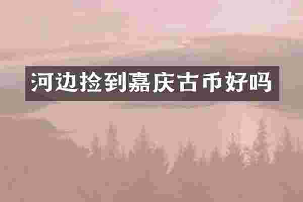 河边捡到嘉庆古币好吗