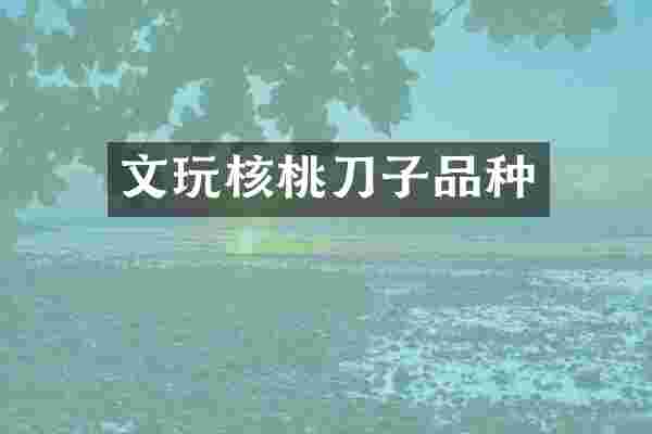 文玩核桃刀子品种