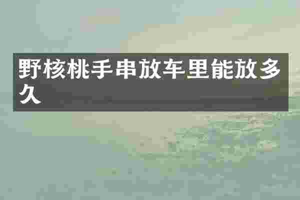 野核桃手串放车里能放多久