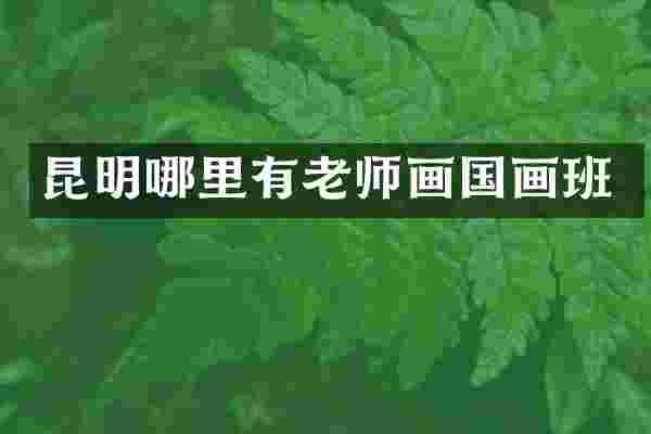 昆明哪里有老师画国画班