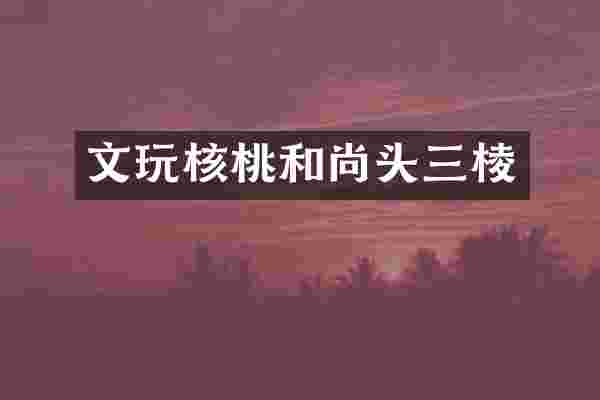 文玩核桃和尚头三棱