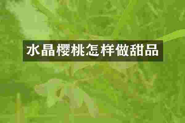 水晶樱桃怎样做甜品