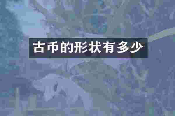 古币的形状有多少