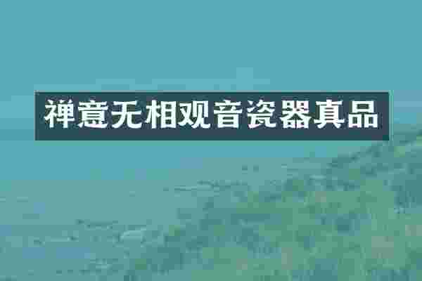 禅意无相观音瓷器真品