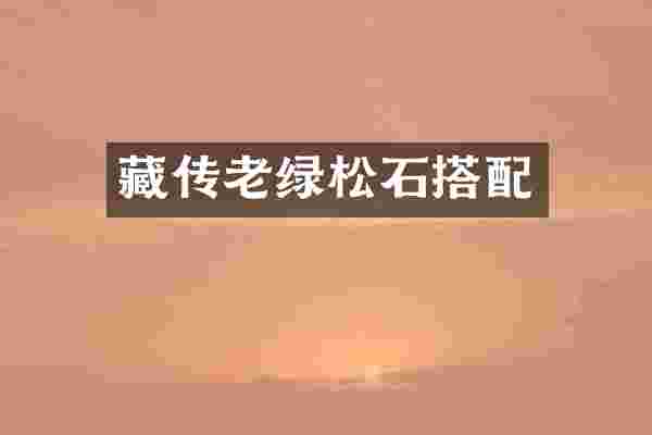 藏传老绿松石搭配