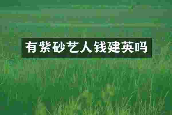 有紫砂艺人钱建英吗