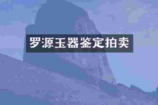 罗源玉器鉴定拍卖