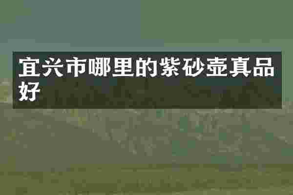 宜兴市哪里的紫砂壶真品好