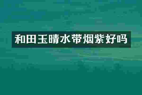 和田玉晴水带烟紫好吗