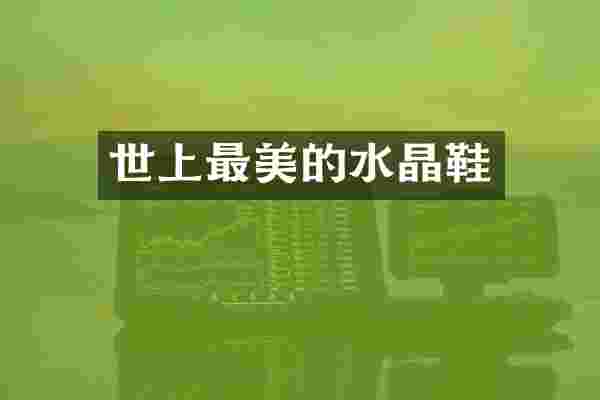 世上最美的水晶鞋