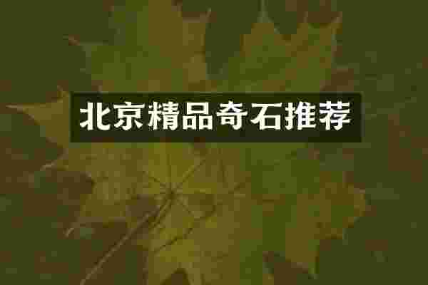 北京精品奇石推荐