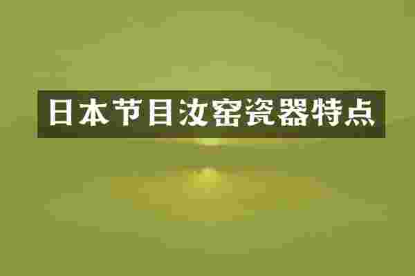 日本节目汝窑瓷器特点
