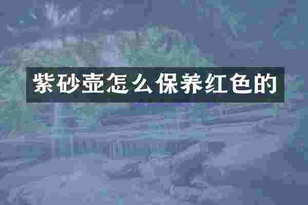 紫砂壶怎么保养红色的