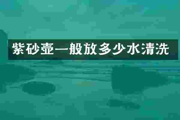 紫砂壶一般放多少水清洗