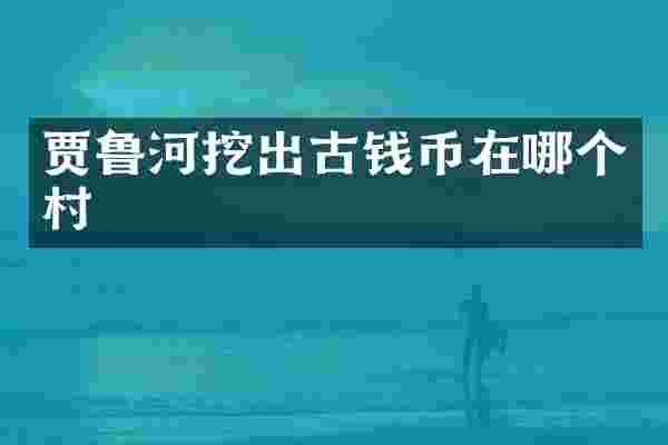 贾鲁河挖出古钱币在哪个村