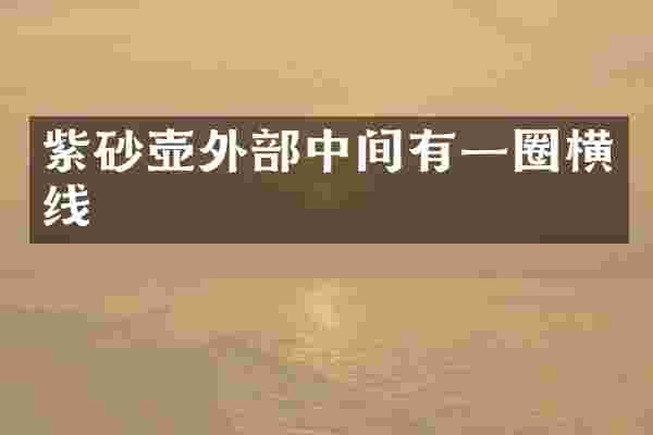 紫砂壶外部中间有一圈横线