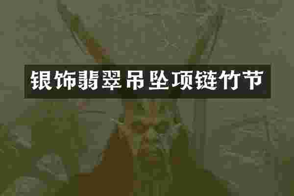 银饰翡翠吊坠项链竹节