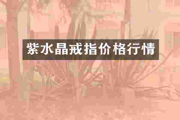 紫水晶戒指价格行情