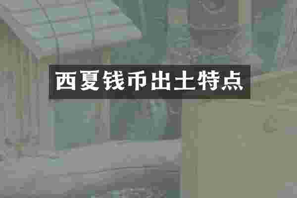 西夏钱币出土特点