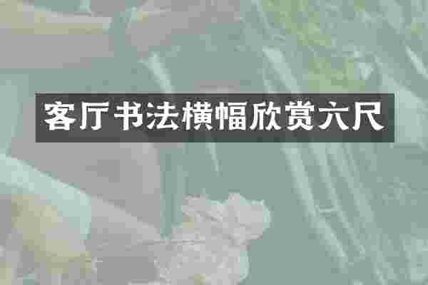 客厅书法横幅欣赏六尺