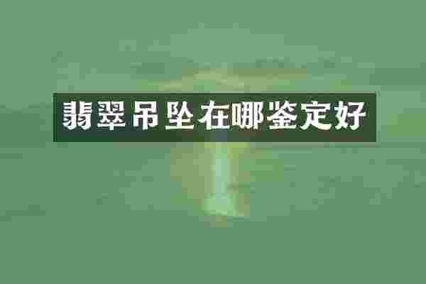 翡翠吊坠在哪鉴定好