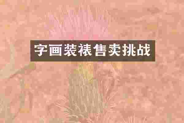 字画装裱售卖挑战