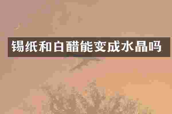 锡纸和白醋能变成水晶吗
